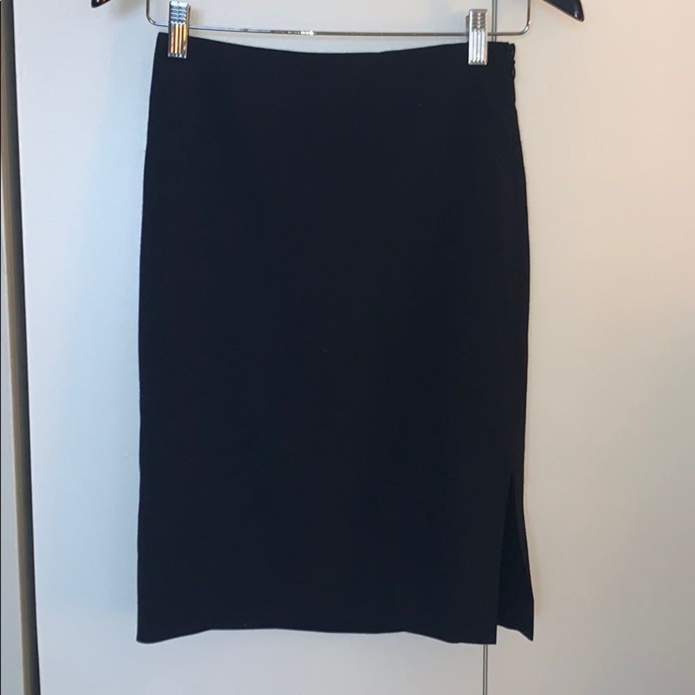 Ann Taylor Navy Skirt 00P with side slit